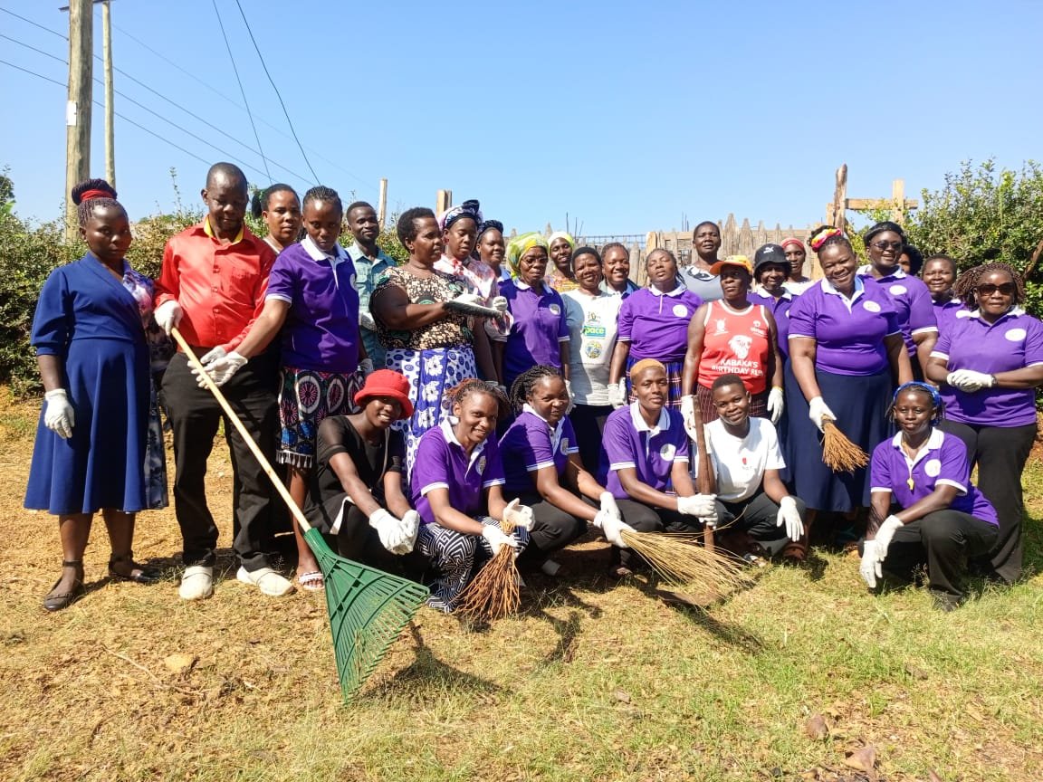 Remnant Mothers Cleaning the streets of Kapchorwa.